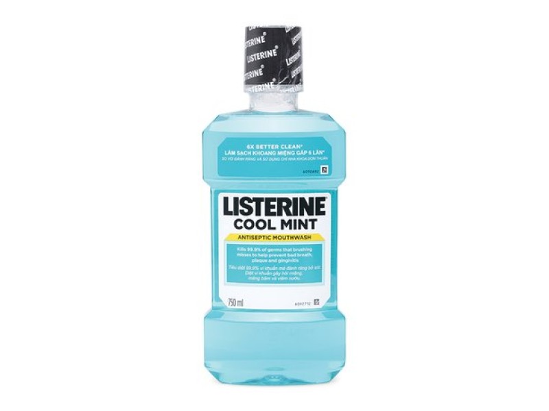 Nước súc miệng diệt khuẩn hương bạc hà mát lạnh Listerine cool mint (750ml)